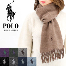 意大利製 Polo Ralph Lauren 經典雙面羊毛圍巾 / 五色入
