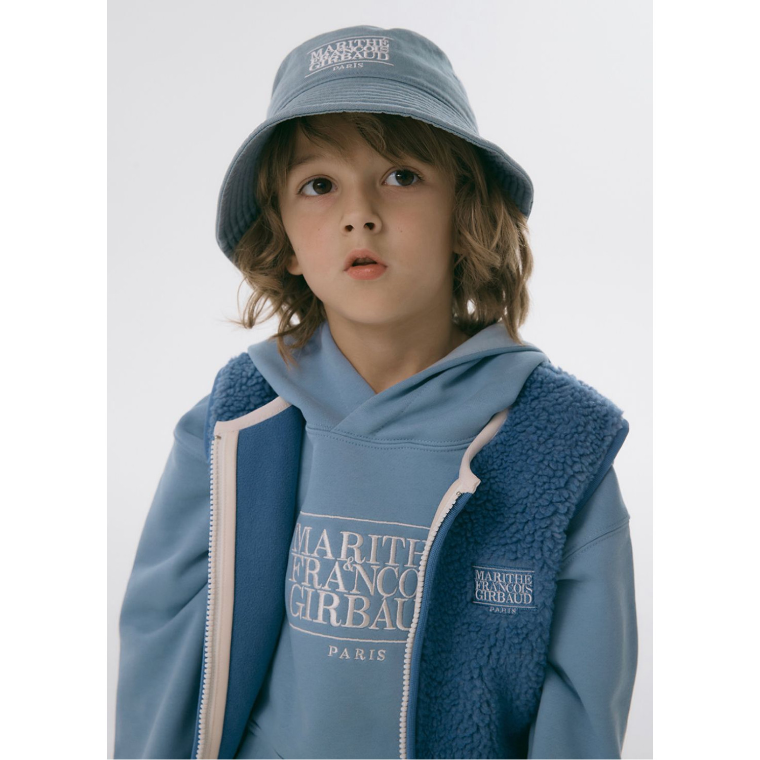 Marithe Francois Girbaud Kids Enfant Classic Logo Fleece Vest
