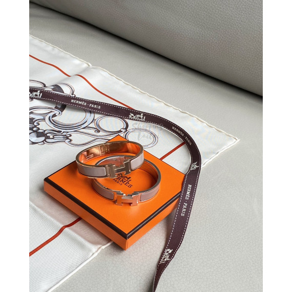 Hermes Bracelet Clic H Plaque 連禮盒 (MARRON GLACE) 