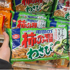 日本直送 龜田製菓  芥末味柿種花生米果 164g(6袋)