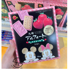 日本直送 Bourbon Disney限定 九州草莓夾心餅乾 14枚入
