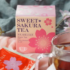 日本直送 甜櫻花茶黑茶 10入 / 粉紅色