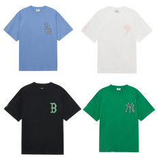 MLB Checkerboard Cliping Logo Overfit T-Shirts [韓國連線O]