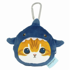 日本直送 官方正版 mofusand 耳機多用途袋 / 鯊魚貓