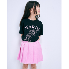 Mardi Mercredi Kids TShirt Swing The Tail Ddanji - Black Pink [韓國連線W]