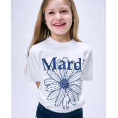 Mardi Mercredi Kids TShirt Flowermardi - Ivory Navy [韓國連線W]