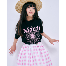 Mardi Mercredi Kids TShirt Flowermardi - Black Pink [韓國連線W]