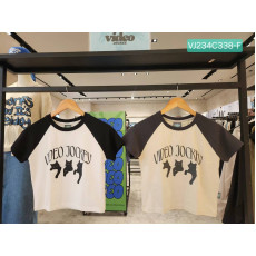 Video Jockey No.10 Nyang Nyang Nyang Raglan Crop T-Shirt [韓國連線 D]