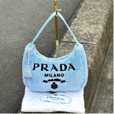 Prada Edition 2000嬰兒藍毛毛HOBO (日本 Preloved)