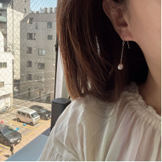 日本全新品 6-7mm 天然淡水珍珠耳環