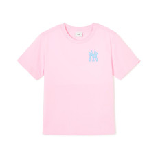 MLB Kids Basic Small Logo T-Shirt (NEW YORK YANKEES) (Pink)