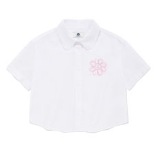 What it isn't No.15 Women's Flory Embroidered Seersucker Short Sleeve Shirt [韓國連線 D]